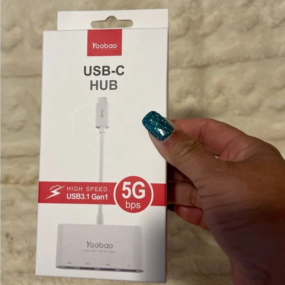White USB-C Hub Power Adapter